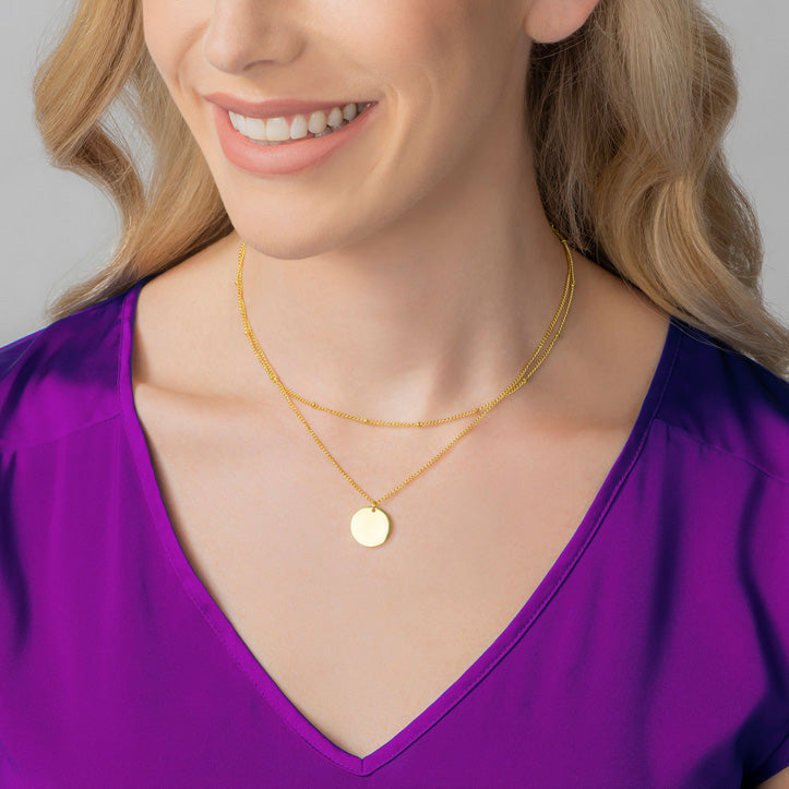 Arvo Arvo Layered Disc Necklace - Gold by Arvo