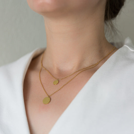 Arvo Arvo Layered Double Disc Necklace - Gold by Arvo
