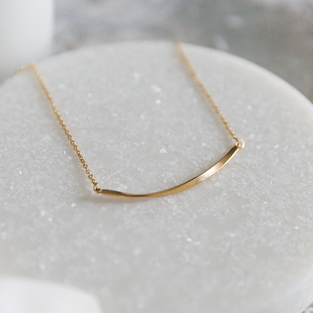 Arvo Arvo Mobius Bar Necklace - Gold by Arvo