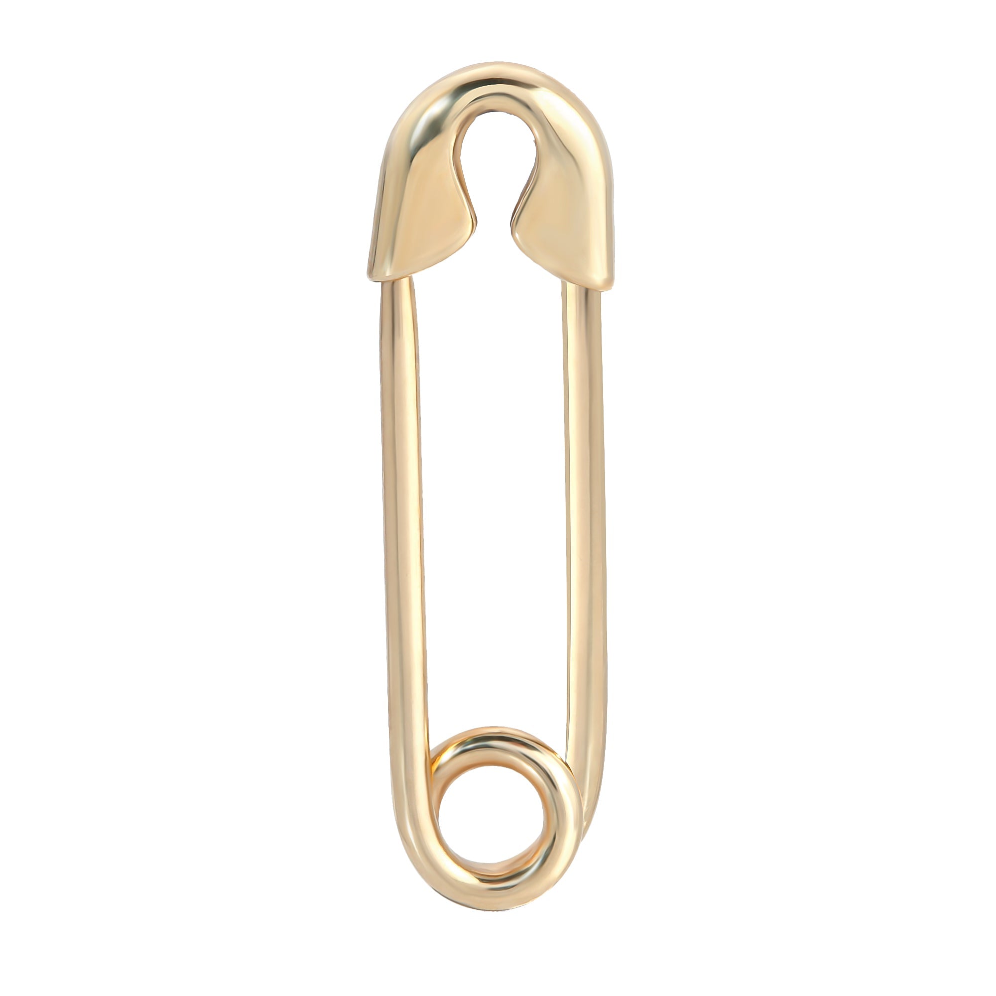 eklexic 14K GOLD SAFETY PIN EARRING by eklexic