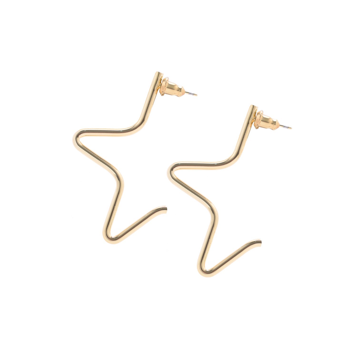 eklexic Medium 1/2 Star Earrings by eklexic