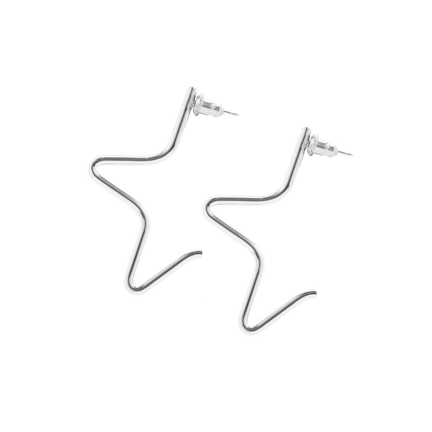 eklexic Medium 1/2 Star Earrings by eklexic