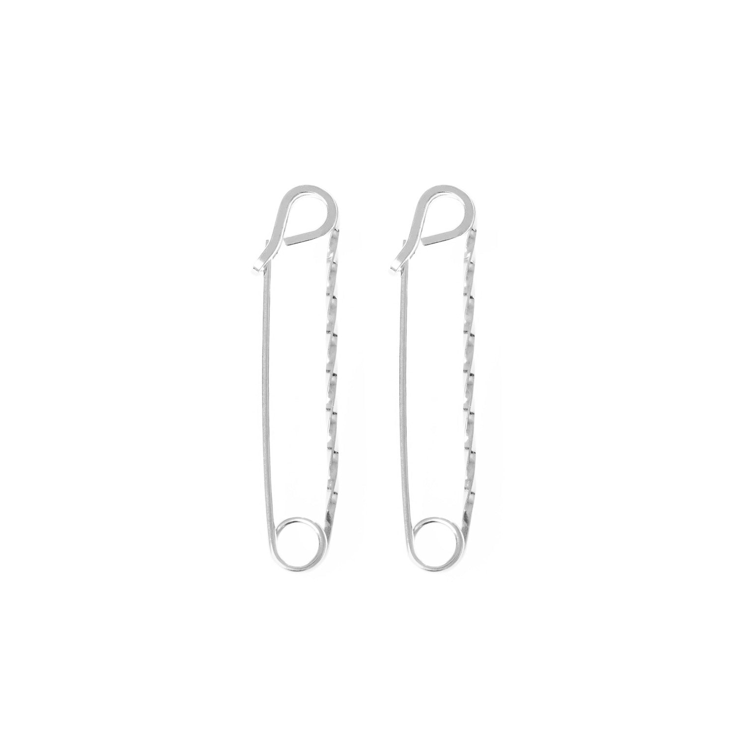 eklexic Medium Twisted Safety Pin Earrings by eklexic