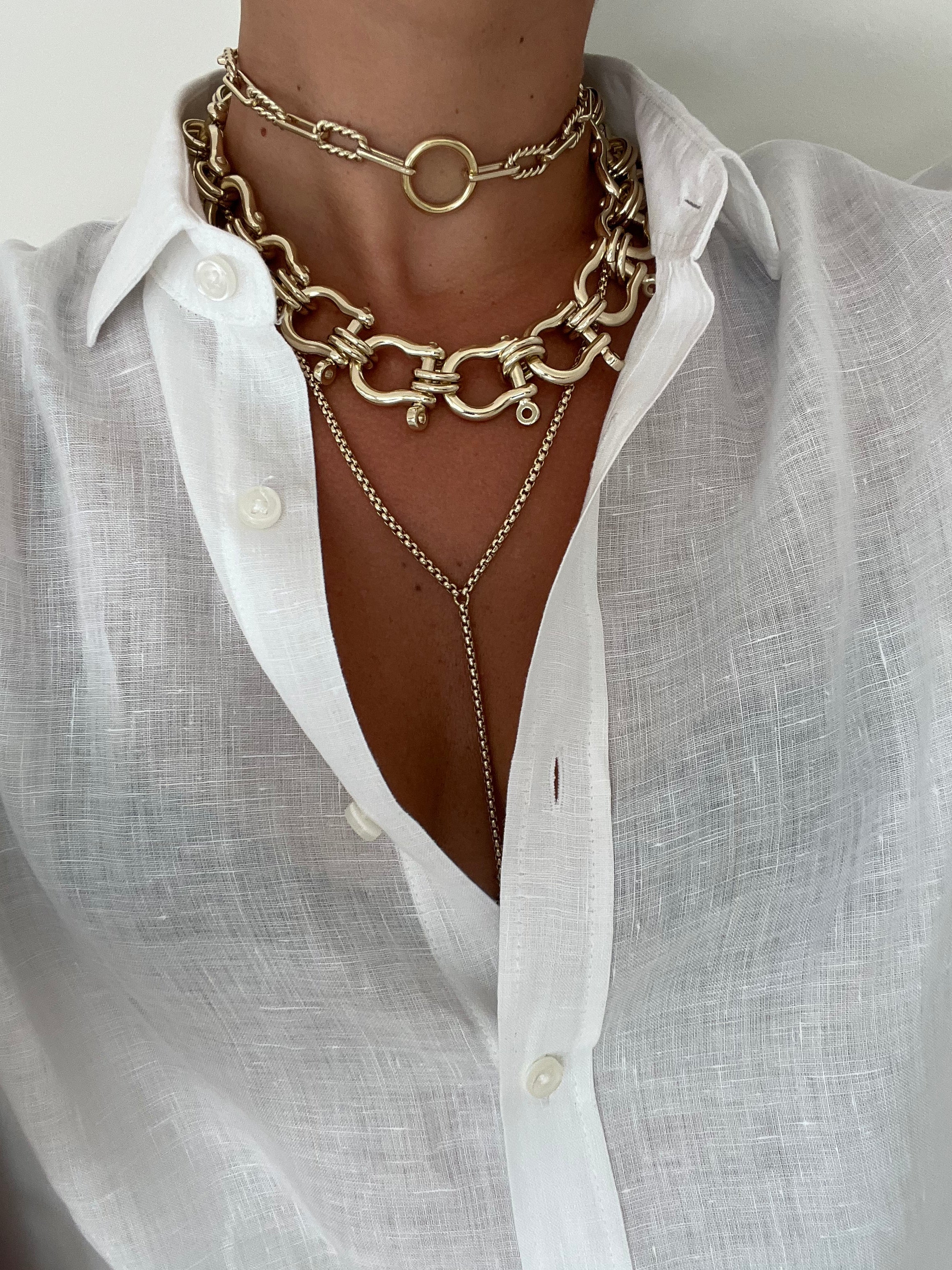eklexic Thin Luciana Box Chain Lariat by eklexic