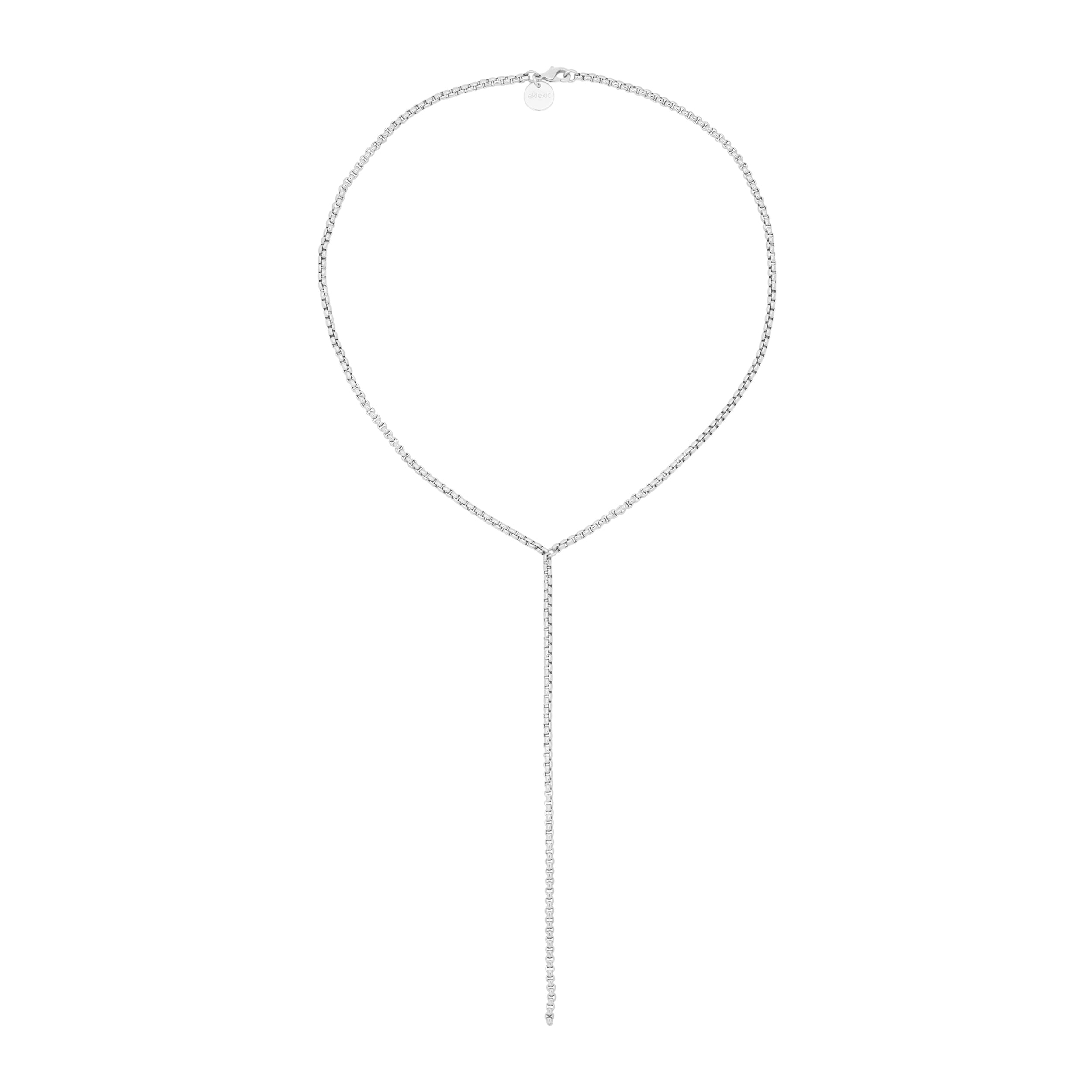 eklexic Thin Luciana Box Chain Lariat by eklexic