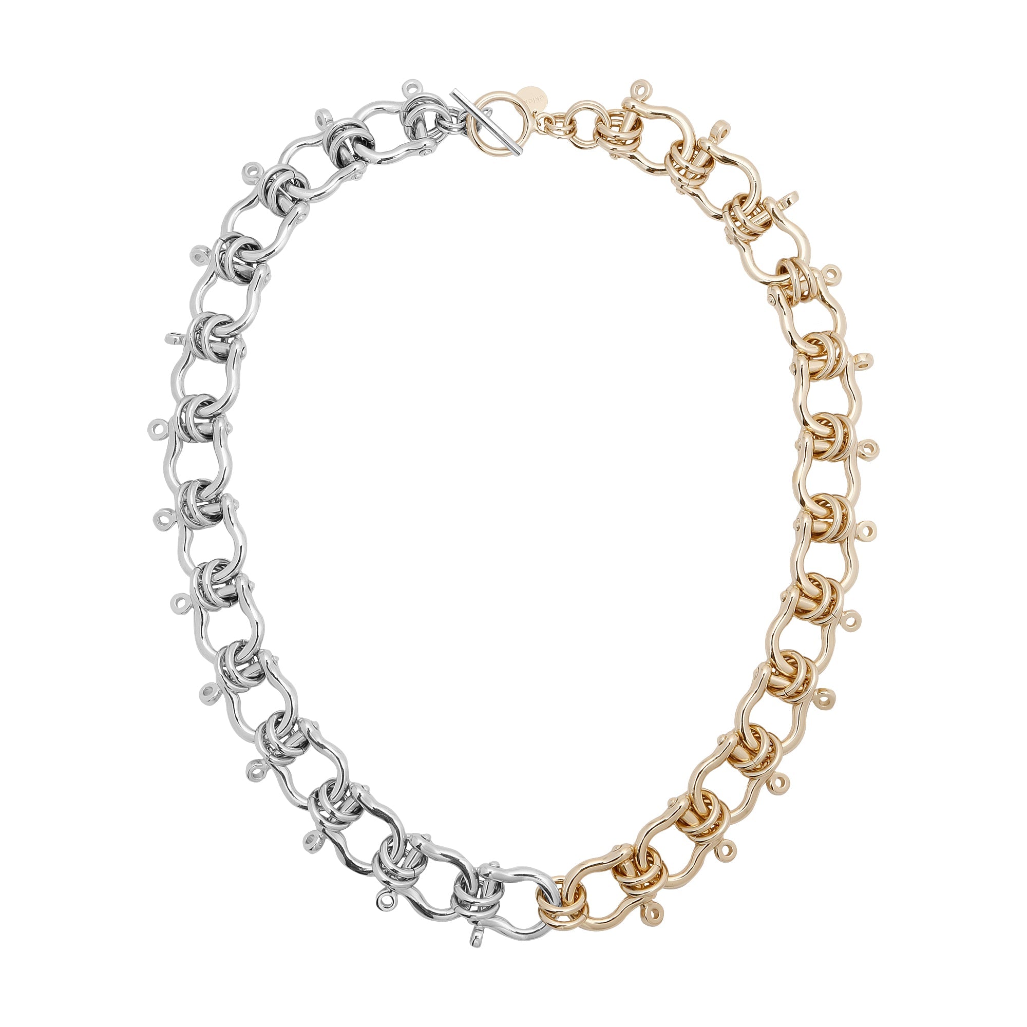 eklexic TWO TONED XL HARRISON NECKLACE by eklexic