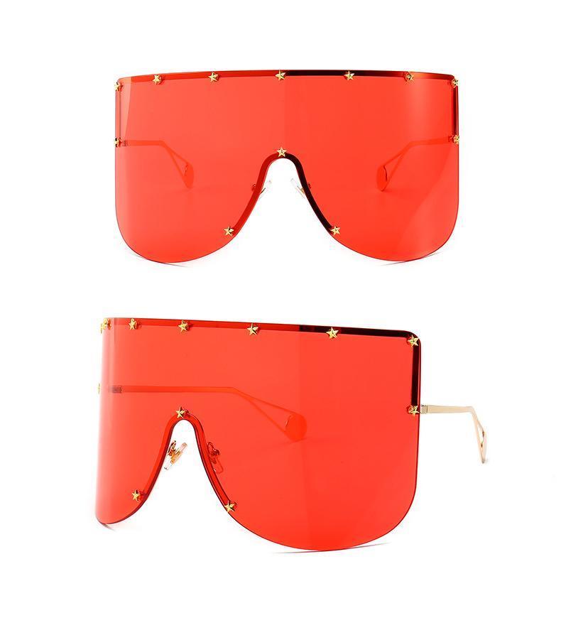 Marigold Shadows accessories Elaiza Oversized Sunglasses - Gold Red