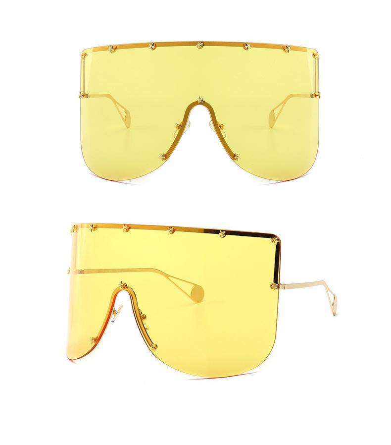 Marigold Shadows accessories Elaiza Oversized Sunglasses - Gold Yellow