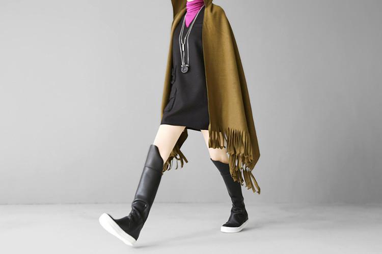 Marigold Shadows accessories Shi Hooded Fringe Shawl - Olive