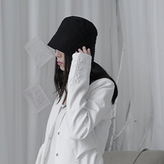 Marigold Shadows Blazers Ronin Irregular Long Sleeve Blazer - White