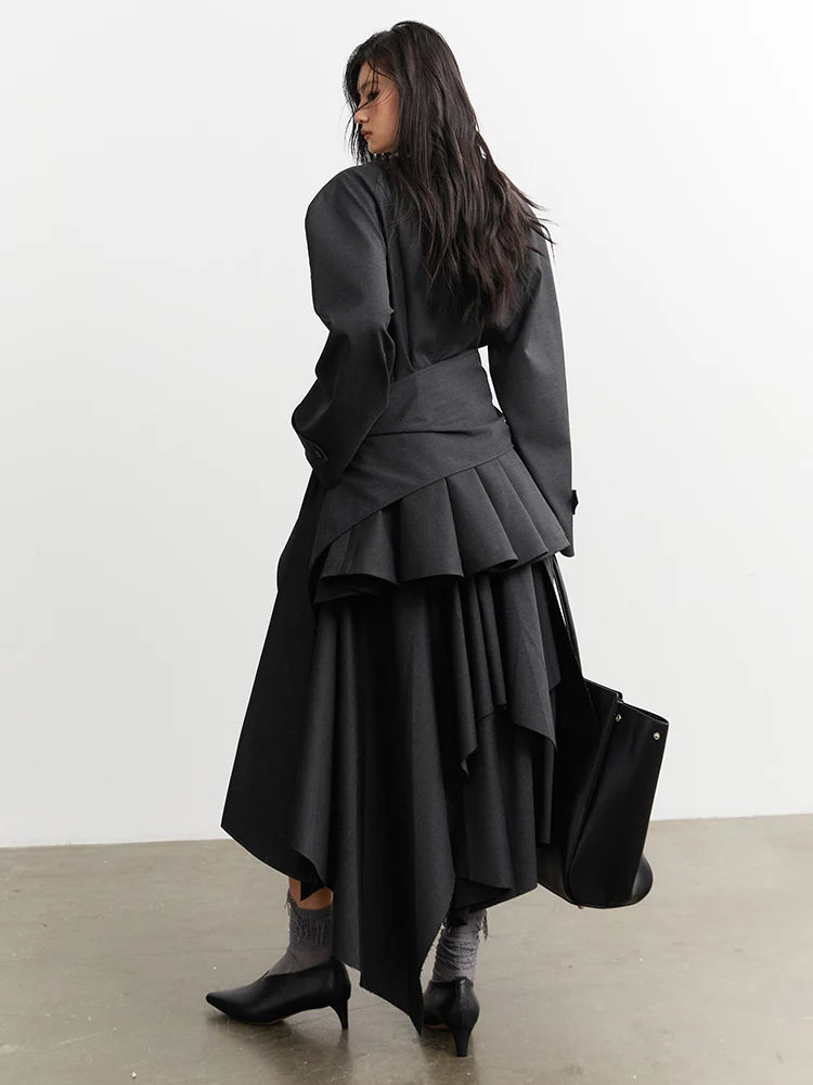 Marigold Shadows Blazers ** Sharka Belted Blazer