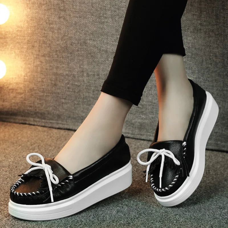 Marigold Shadows BOOT *** Moeerue Platform Mocassins - Black