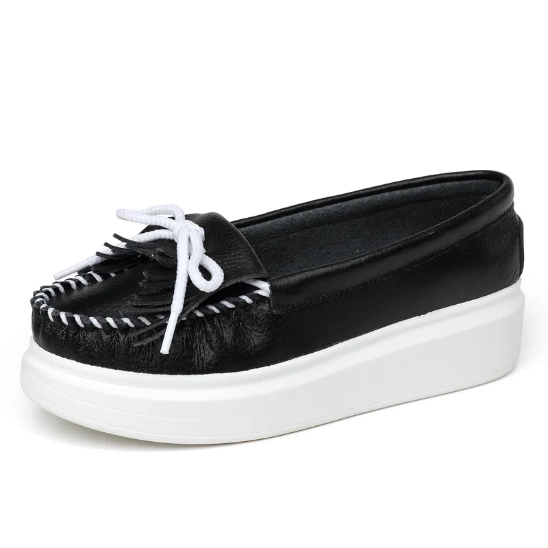 Marigold Shadows BOOT *** Moeerue Platform Mocassins - Black