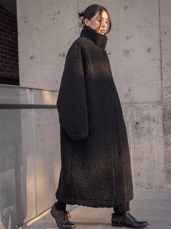 Marigold Shadows Coats Fleecie Combed Parka - Black