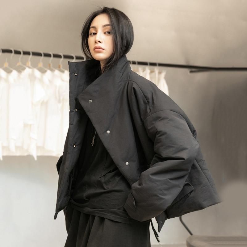 Marigold Shadows coats Hanami Stand Collar Cotton Padded Coat