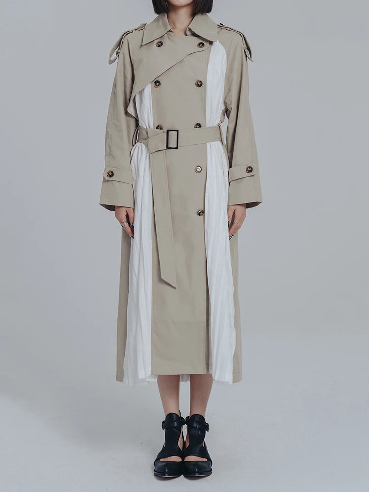 Marigold Shadows Coats Inspectah Pleated Trench Coat