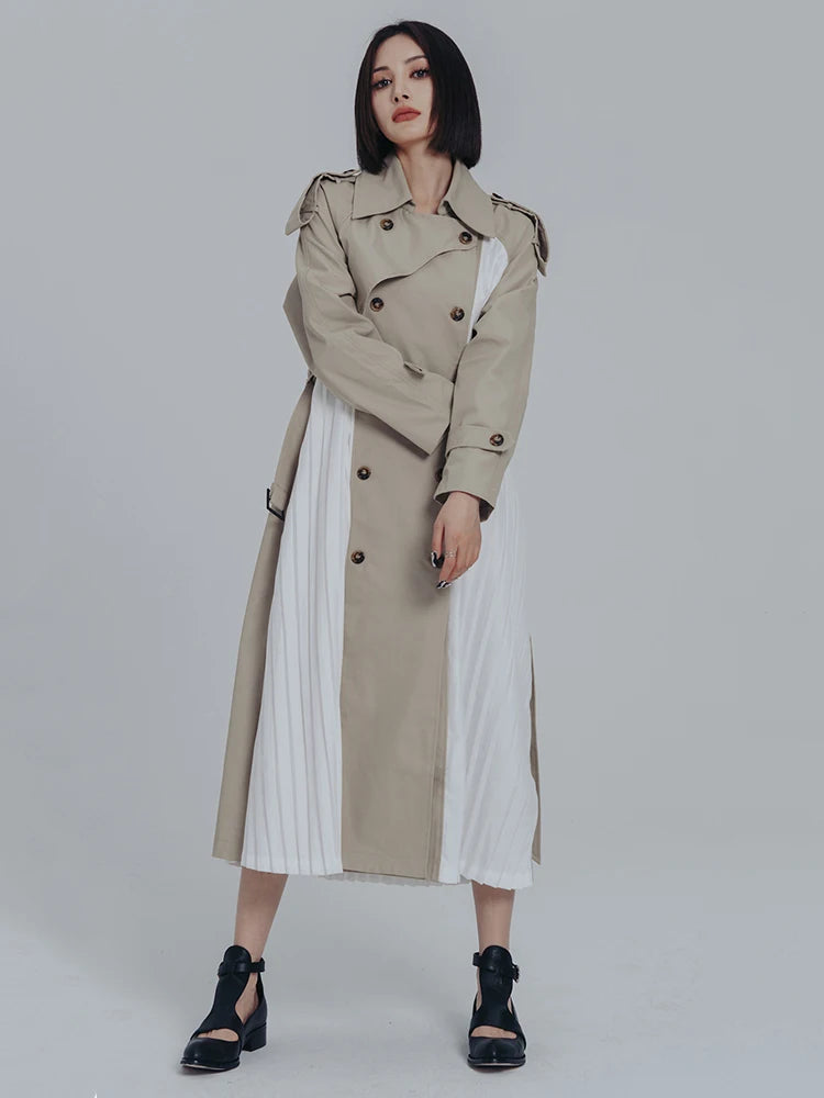 Marigold Shadows Coats Inspectah Pleated Trench Coat