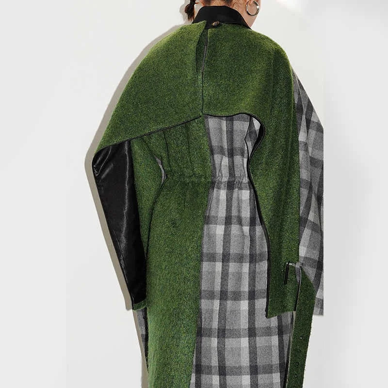 Marigold Shadows Coats Kuchana Asymmetric Cape Coat