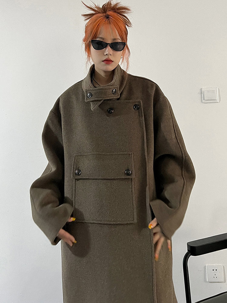 Marigold Shadows Coats Peana Pouch Pocket Pea Coat