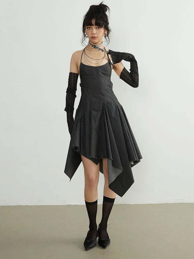 Marigold Shadows Dresses Amuracai Backless Halter Dress