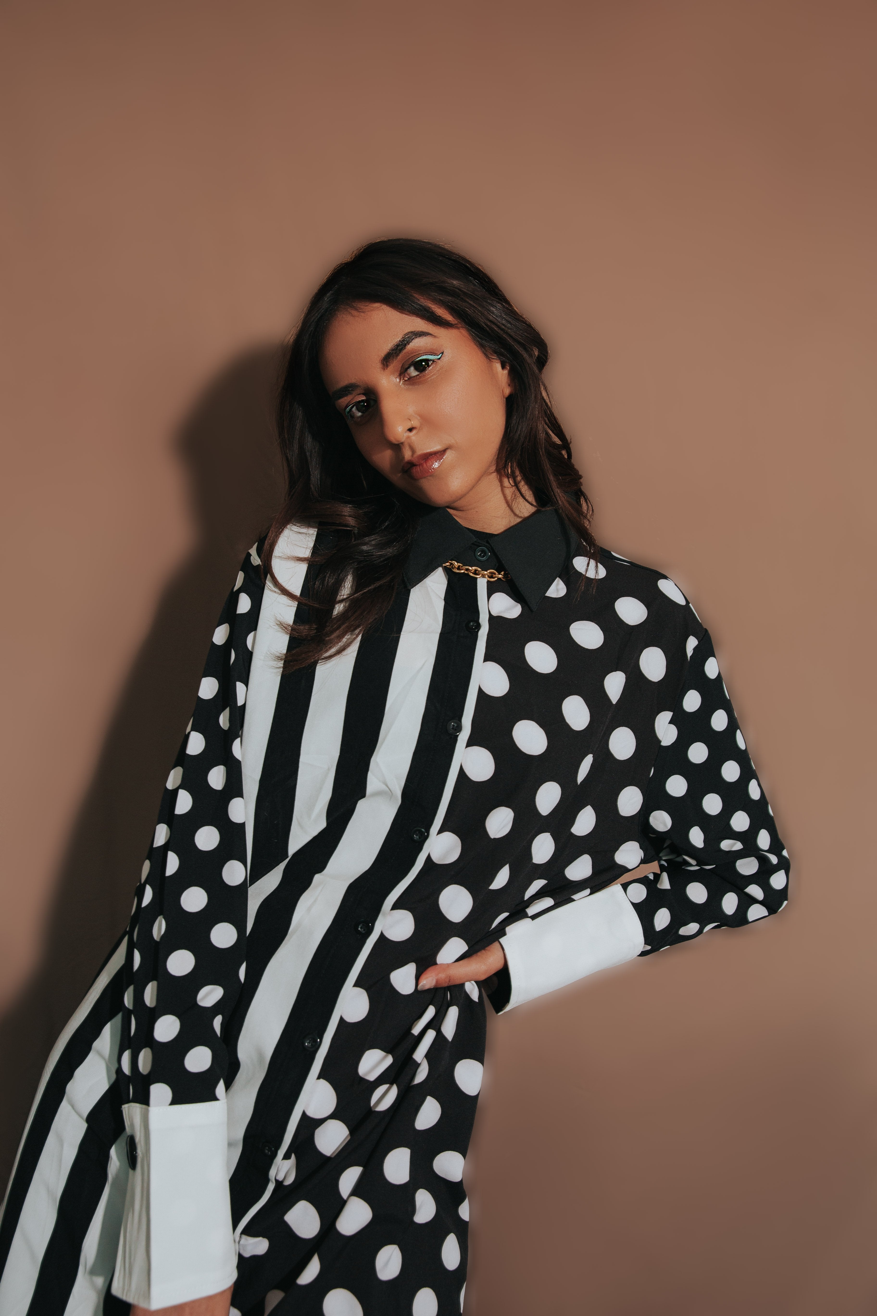 Marigold Shadows dresses Annie Stripe Dot Dress