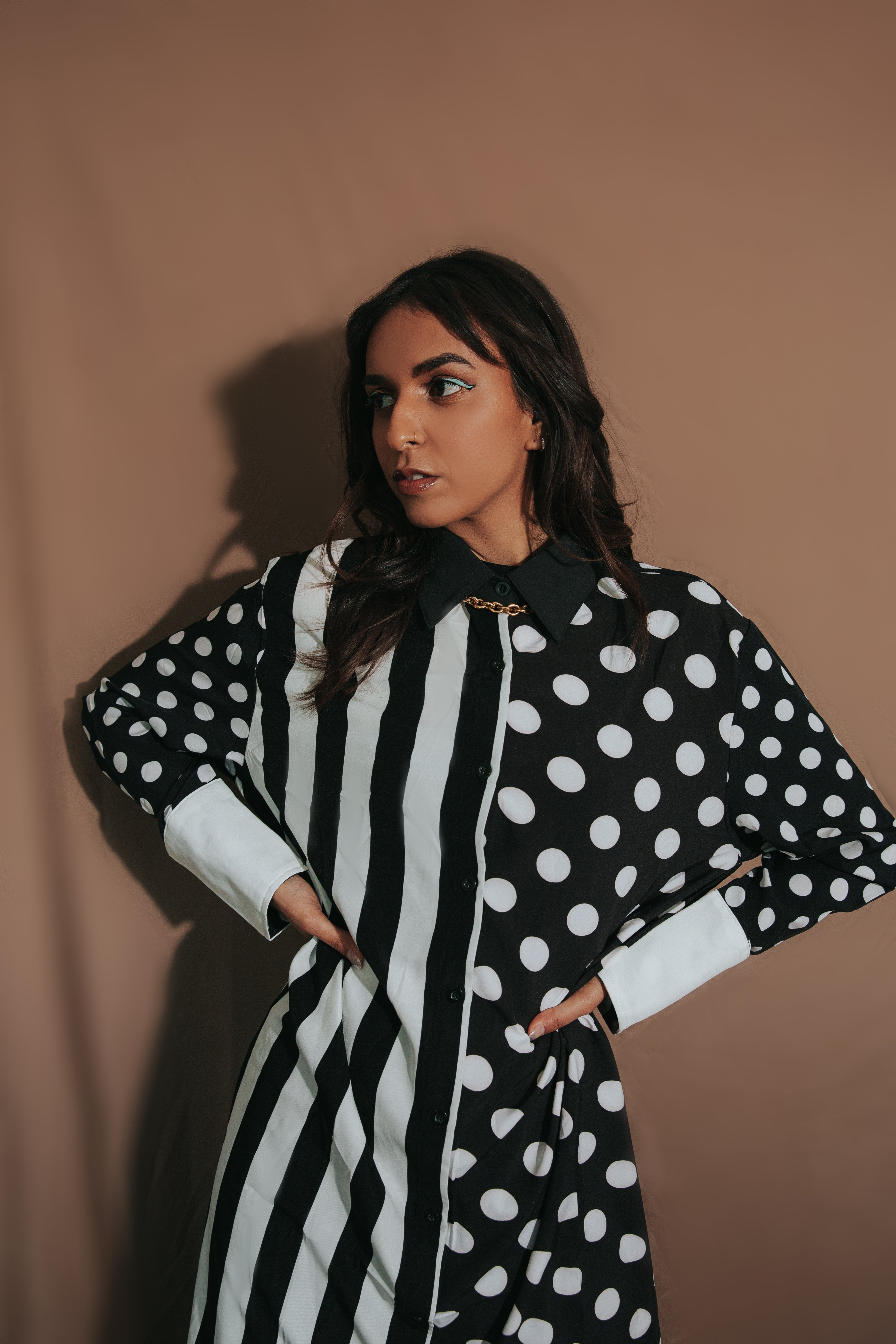 Marigold Shadows dresses Annie Stripe Dot Dress