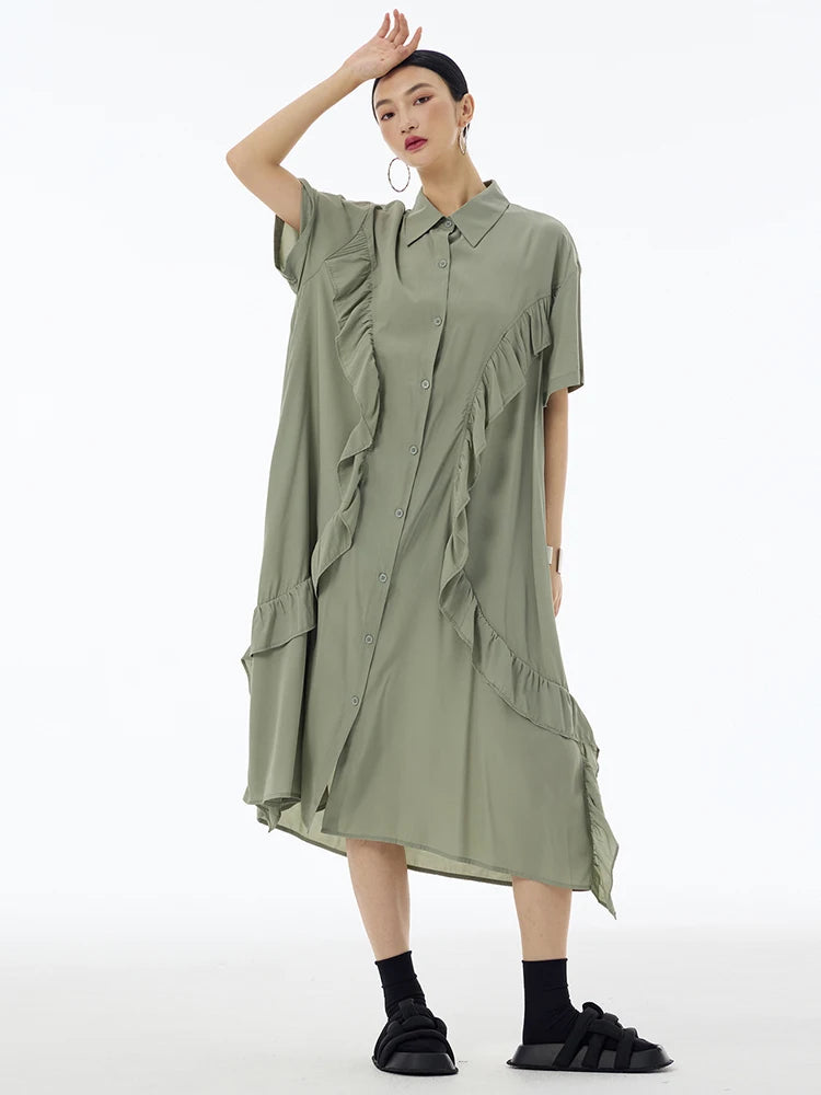 Marigold Shadows Dresses Cantee Ruffle Dress