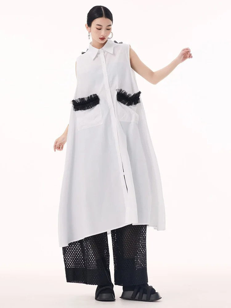 Marigold Shadows Dresses ** Jazzie Tulle Trim Tank Dress