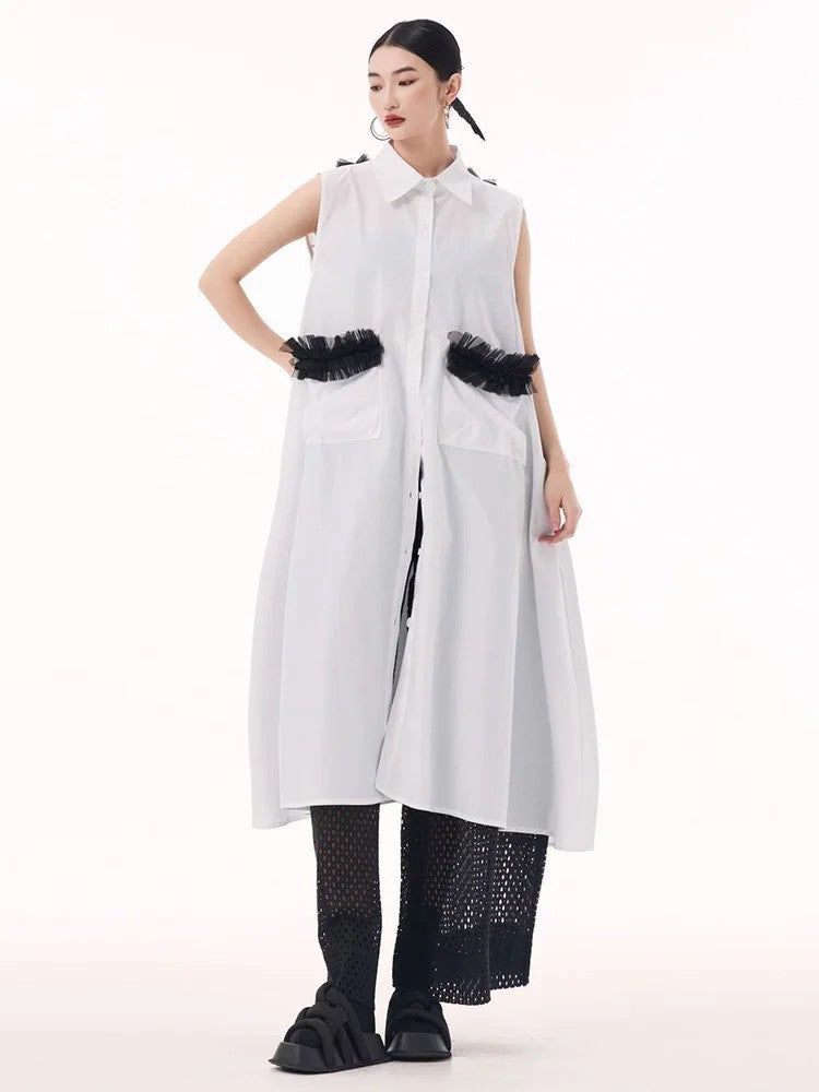 Marigold Shadows Dresses ** Jazzie Tulle Trim Tank Dress