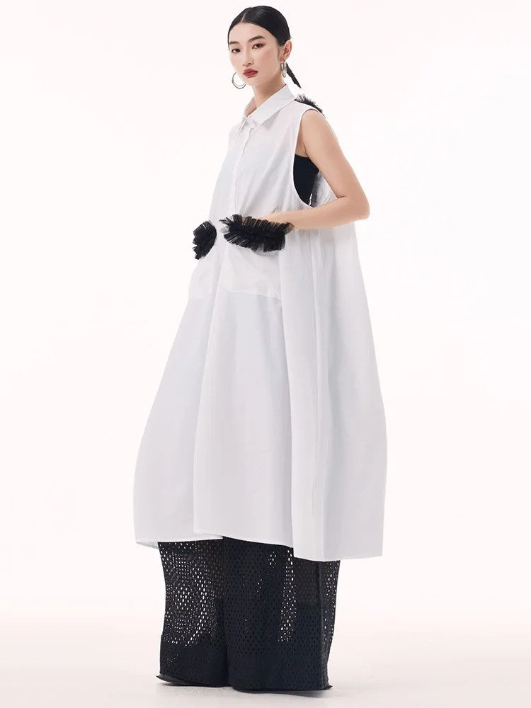 Marigold Shadows Dresses ** Jazzie Tulle Trim Tank Dress