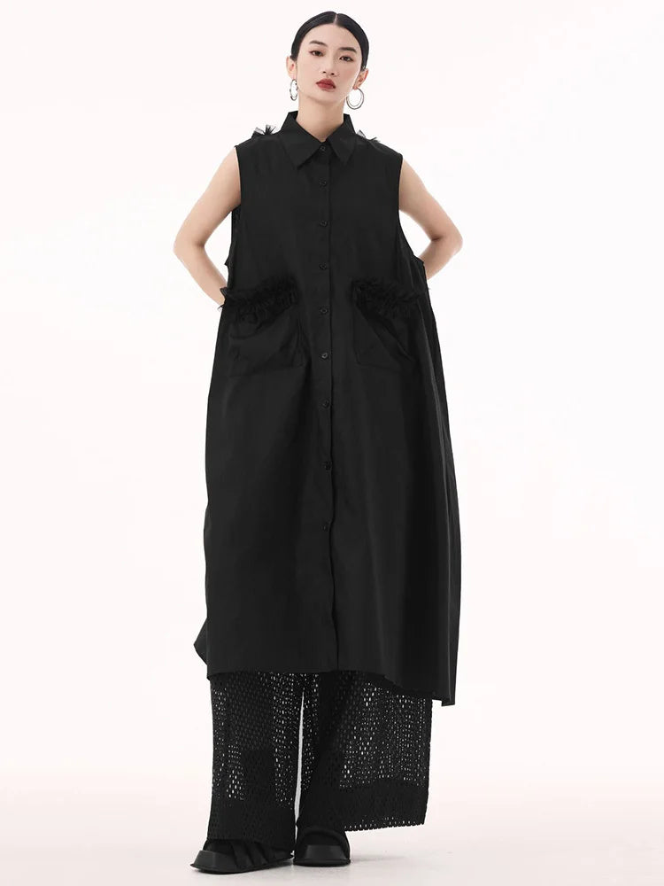 Marigold Shadows Dresses ** Jazzie Tulle Trim Tank Dress