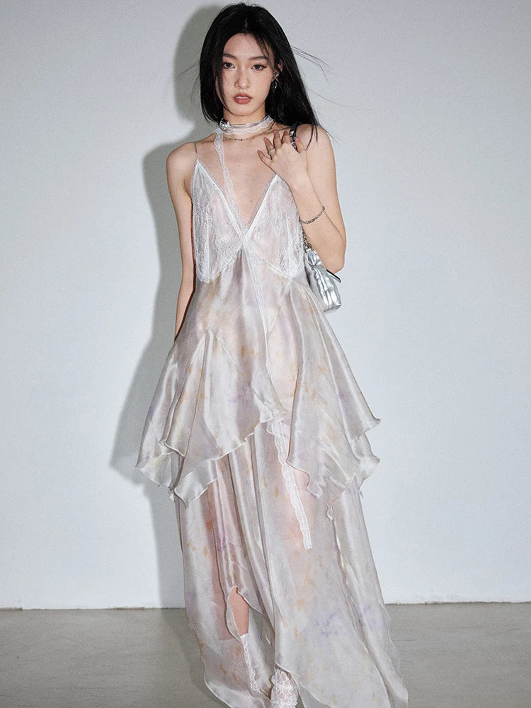 knee length dresses for ladies Petite Mystic Lace Tiered Ruffle Dress