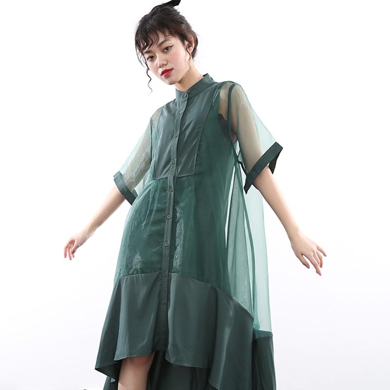 Marigold Shadows dresses Koharu Irregular Shirt Dress