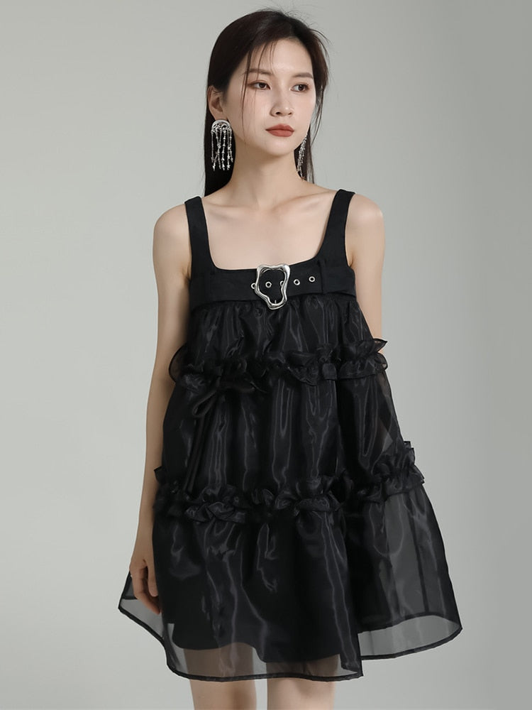 Marigold Shadows Dresses Lunoua Babydoll Dress