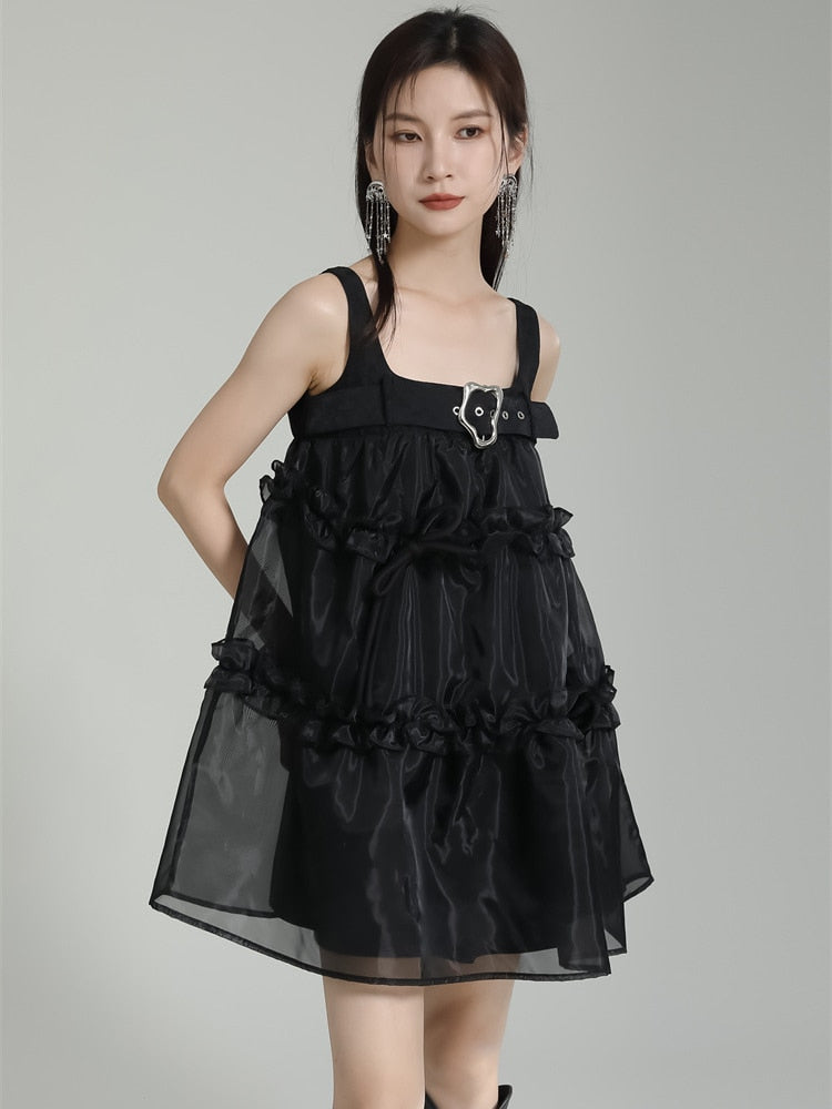 Marigold Shadows Dresses Lunoua Babydoll Dress