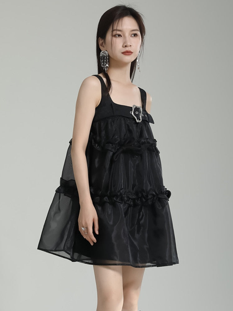 Marigold Shadows Dresses Lunoua Babydoll Dress