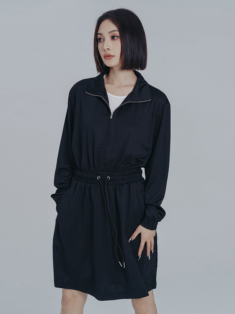 Marigold Shadows Dresses Mooni Drawstring Sweatshirt Dress