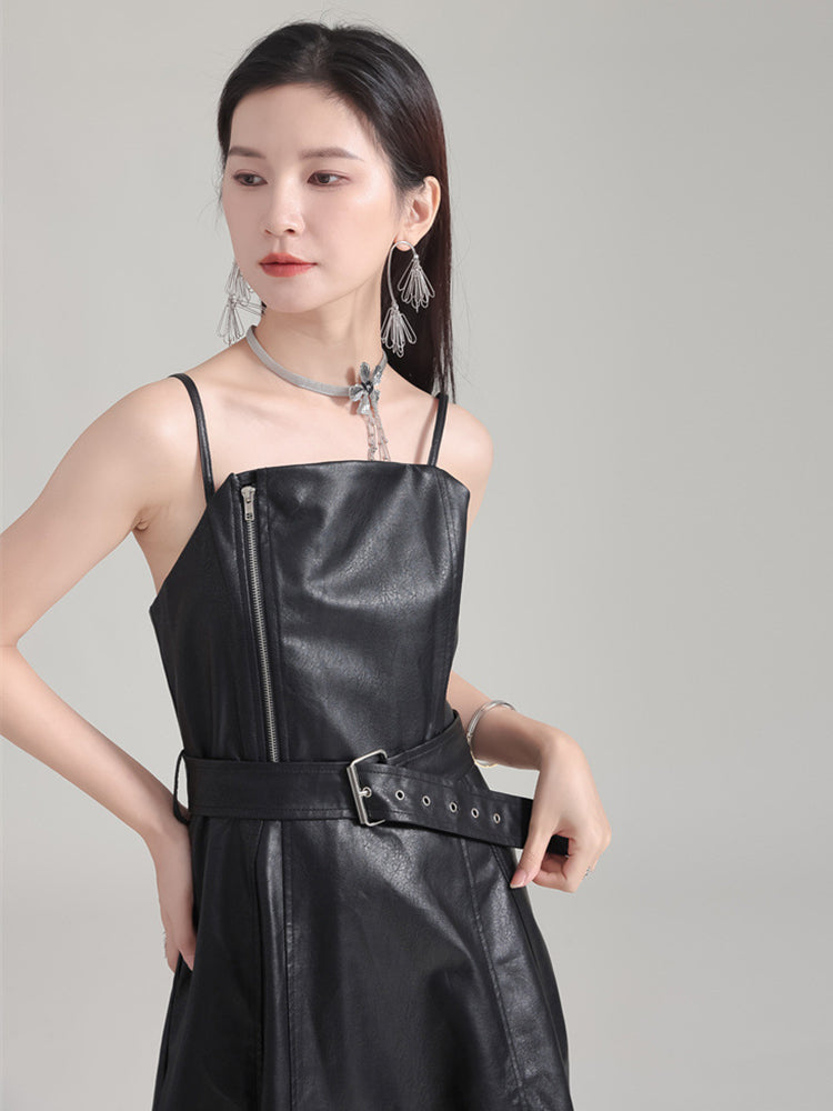 Marigold Shadows dresses Musset Vegan Leather Dress
