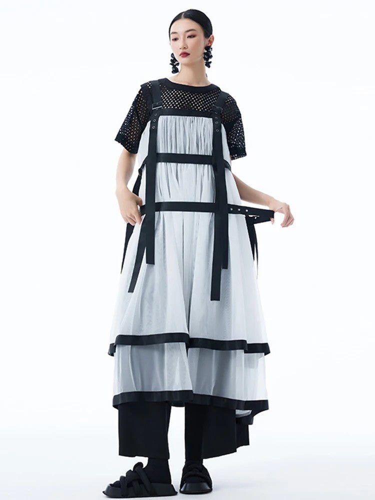 Marigold Shadows Dresses *** Sarigossion Sheer Layered Dress