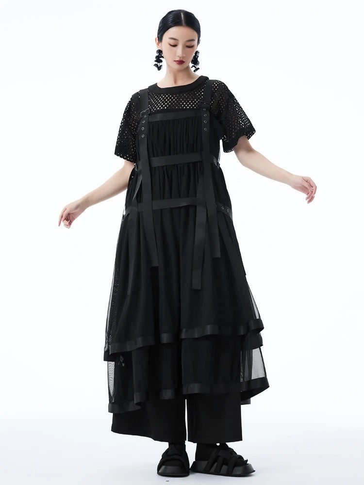 Marigold Shadows Dresses *** Sarigossion Sheer Layered Dress