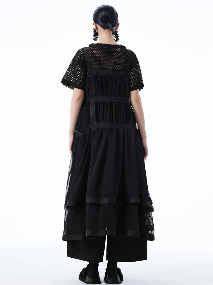 Marigold Shadows Dresses *** Sarigossion Sheer Layered Dress