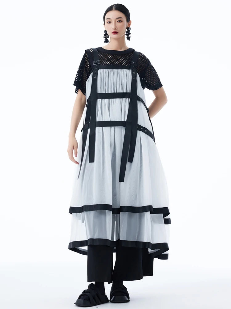 Marigold Shadows Dresses *** Sarigossion Sheer Layered Dress