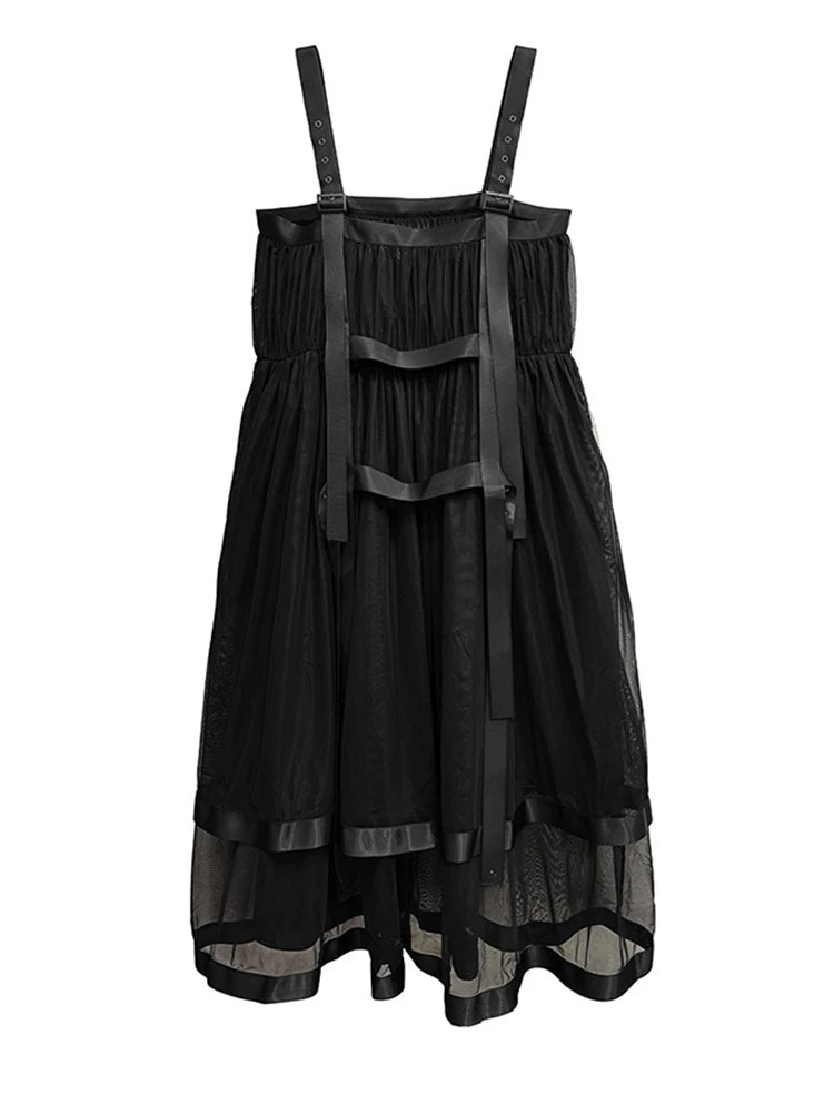 Marigold Shadows Dresses *** Sarigossion Sheer Layered Dress