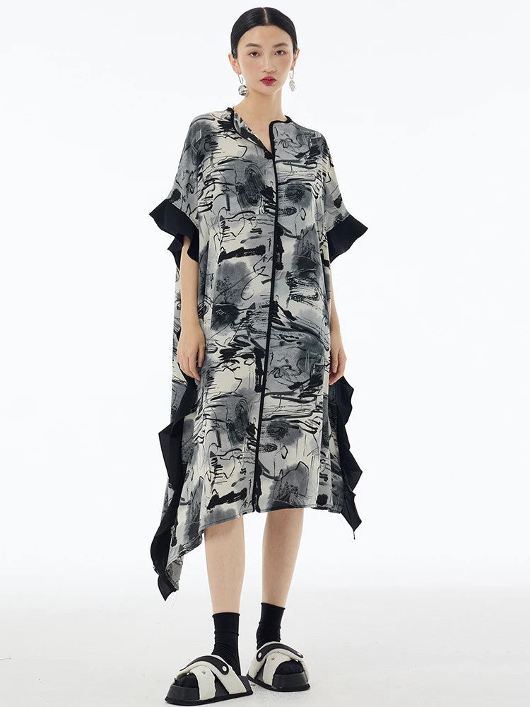 Marigold Shadows Dresses **Sauceee Oversize Ruffle Dress