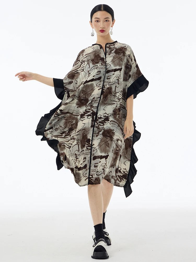 Marigold Shadows Dresses **Sauceee Oversize Ruffle Dress