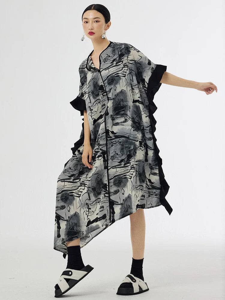 Marigold Shadows Dresses **Sauceee Oversize Ruffle Dress