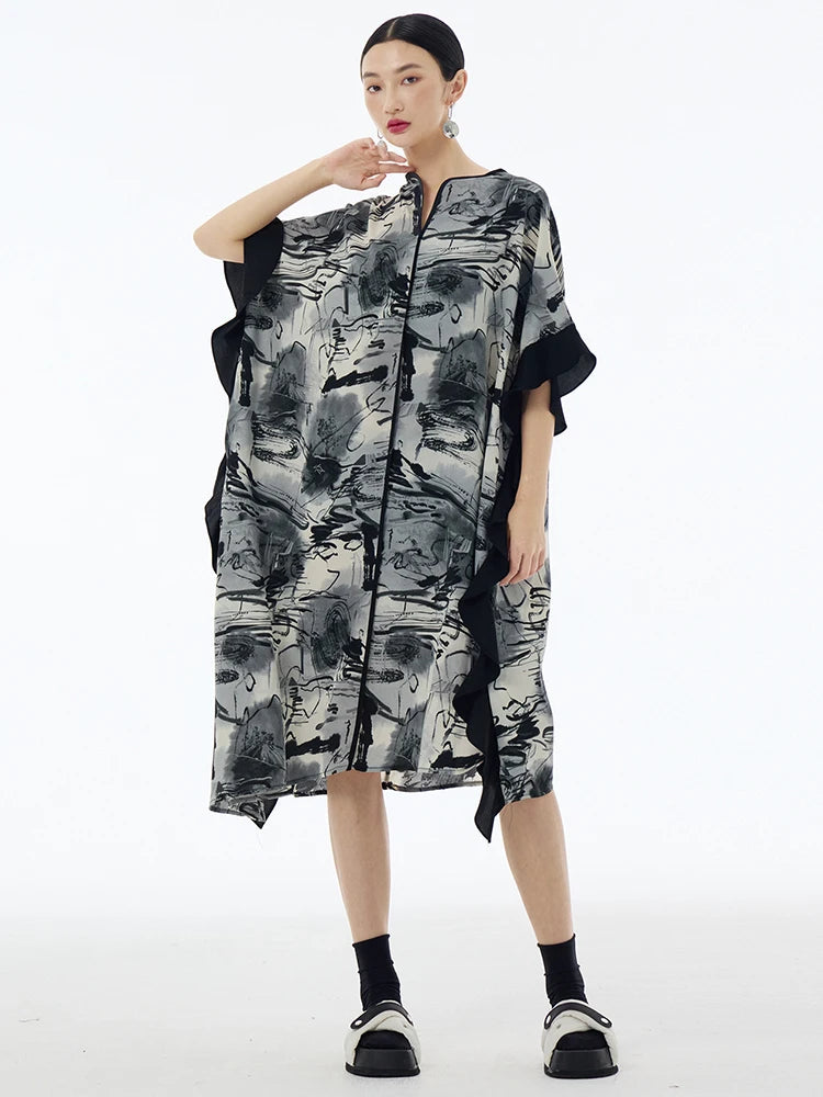 Marigold Shadows Dresses **Sauceee Oversize Ruffle Dress