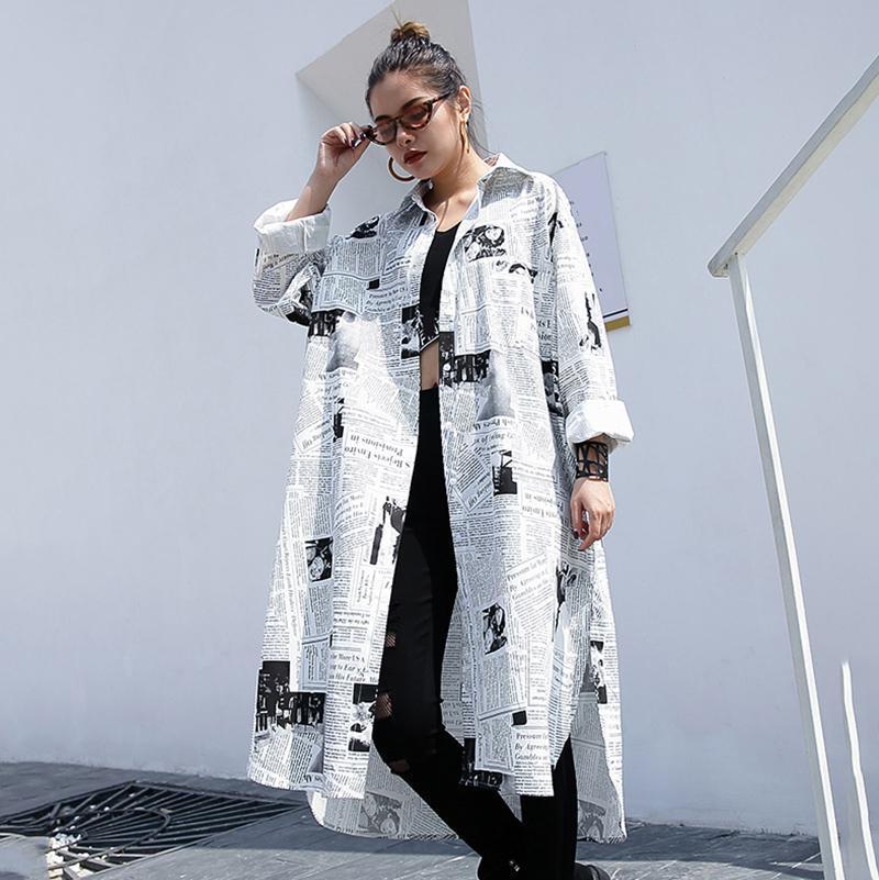 Marigold Shadows Dresses Toriko Newspaper Print Shirt Dress