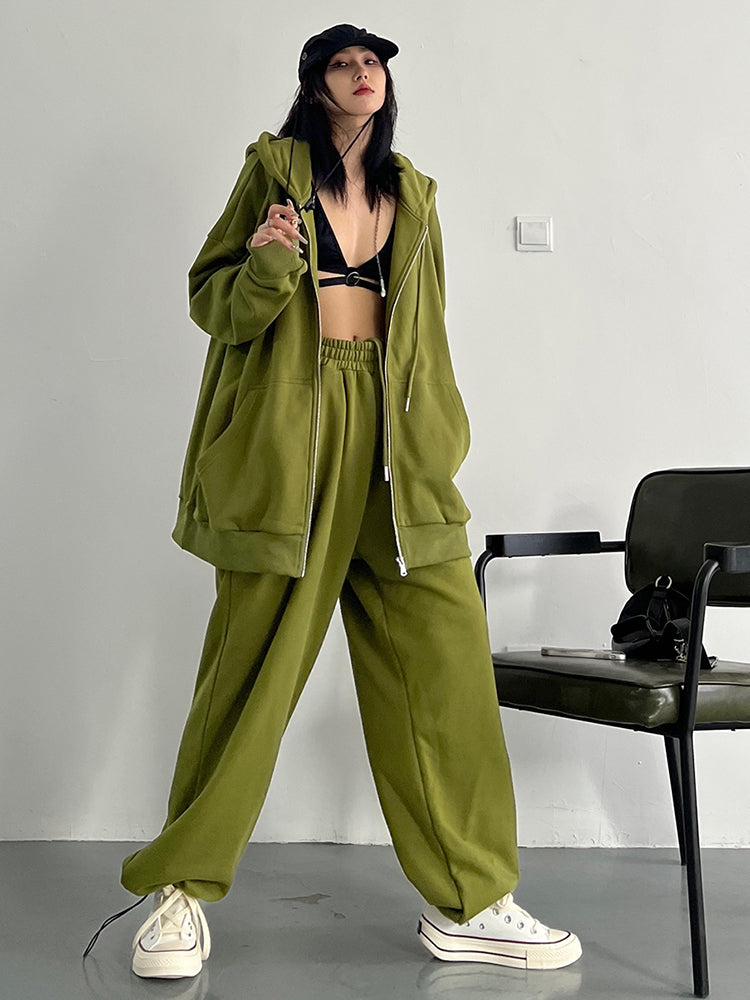 Marigold Shadows Hoodies & Sweatshirts Arisu Oversized Sweatsuit Jacket