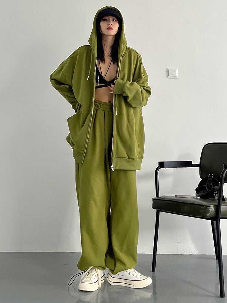Marigold Shadows Hoodies & Sweatshirts Arisu Oversized Sweatsuit Jacket